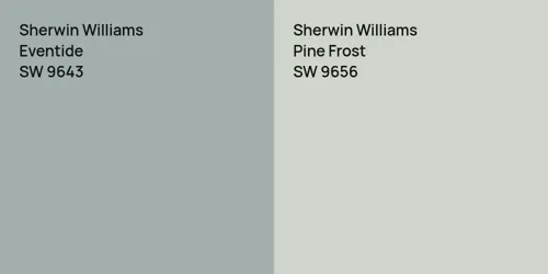 SW 9643 Eventide vs SW 9656 Pine Frost