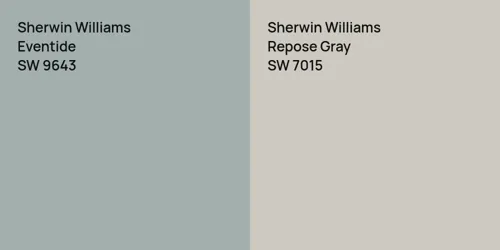 SW 9643 Eventide vs SW 7015 Repose Gray