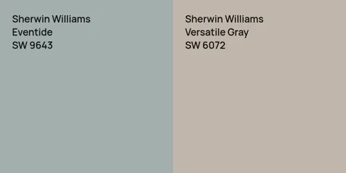 SW 9643 Eventide vs SW 6072 Versatile Gray