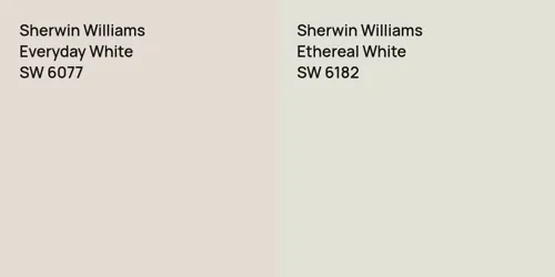 SW 6077 Everyday White vs SW 6182 Ethereal White