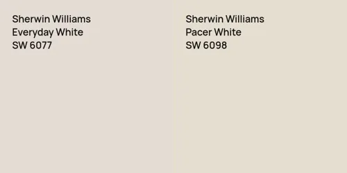 SW 6077 Everyday White vs SW 6098 Pacer White