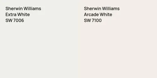 SW 7006 Extra White vs SW 7100 Arcade White