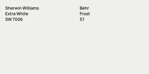 SW 7006 Extra White vs 57 Frost