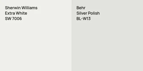 SW 7006 Extra White vs BL-W13 Silver Polish