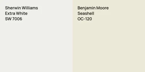 SW 7006 Extra White vs OC-120 Seashell