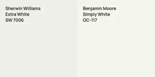 SW 7006 Extra White vs OC-117 Simply White