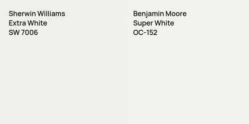 SW 7006 Extra White vs OC-152 Super White