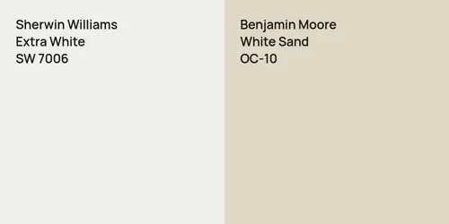 SW 7006 Extra White vs OC-10 White Sand