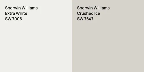 SW 7006 Extra White vs SW 7647 Crushed Ice