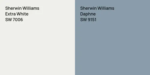 SW 7006 Extra White vs SW 9151 Daphne