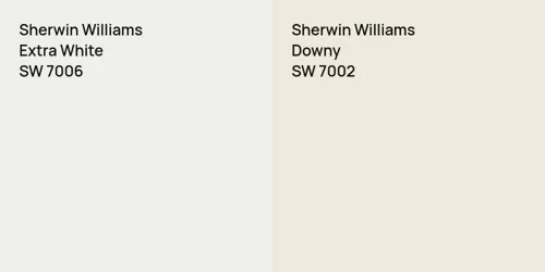 SW 7006 Extra White vs SW 7002 Downy