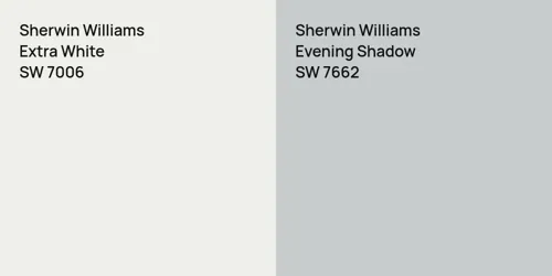 SW 7006 Extra White vs SW 7662 Evening Shadow