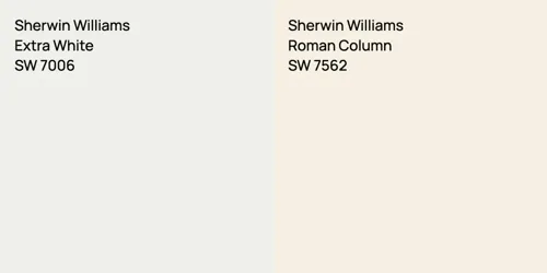 SW 7006 Extra White vs SW 7562 Roman Column