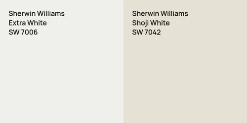 SW 7006 Extra White vs SW 7042 Shoji White