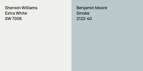 SW 7006 Extra White vs 2122-40 Smoke