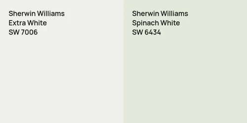 SW 7006 Extra White vs SW 6434 Spinach White