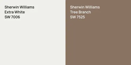 SW 7006 Extra White vs SW 7525 Tree Branch