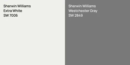 SW 7006 Extra White vs SW 2849 Westchester Gray