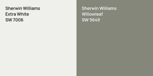 SW 7006 Extra White vs SW 9649 Willowleaf