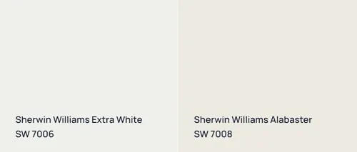 SW 7006 Extra White vs SW 7008 Alabaster