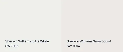 SW 7006 Extra White vs SW 7004 Snowbound