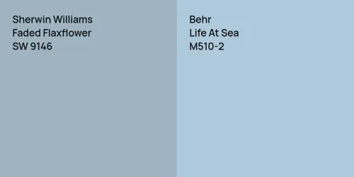 SW 9146 Faded Flaxflower vs M510-2 Life At Sea