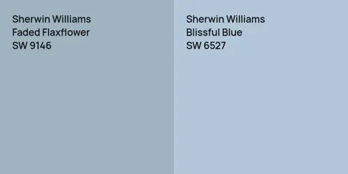 SW 9146 Faded Flaxflower vs SW 6527 Blissful Blue