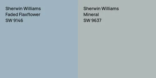 SW 9146 Faded Flaxflower vs SW 9637 Mineral