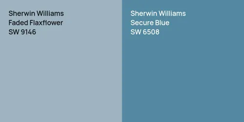 SW 9146 Faded Flaxflower vs SW 6508 Secure Blue