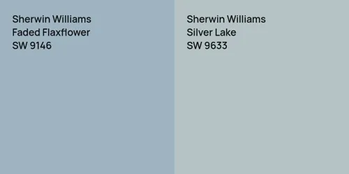 SW 9146 Faded Flaxflower vs SW 9633 Silver Lake