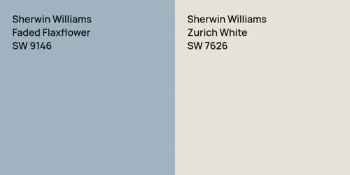 SW 9146 Faded Flaxflower vs SW 7626 Zurich White