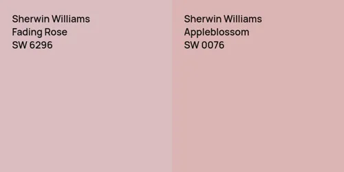 SW 6296 Fading Rose vs SW 0076 Appleblossom