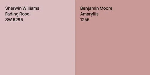 SW 6296 Fading Rose vs 1256 Amaryllis