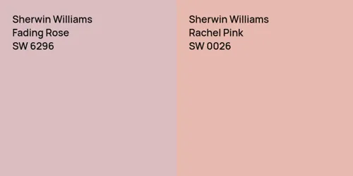 SW 6296 Fading Rose vs SW 0026 Rachel Pink