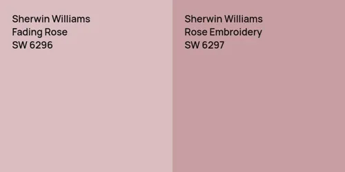 SW 6296 Fading Rose vs SW 6297 Rose Embroidery