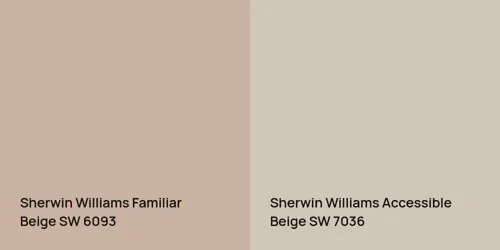 SW 6093 Familiar Beige vs SW 7036 Accessible Beige