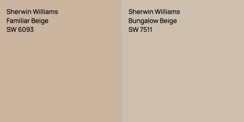 SW 6093 Familiar Beige vs SW 7511 Bungalow Beige