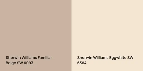 SW 6093 Familiar Beige vs SW 6364 Eggwhite