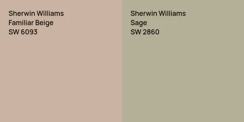 SW 6093 Familiar Beige vs SW 2860 Sage