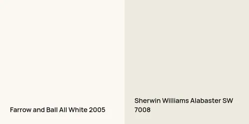 2005 All White vs SW 7008 Alabaster