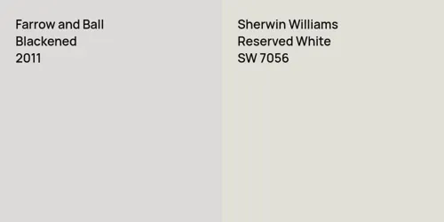 2011 Blackened vs SW 7056 Reserved White