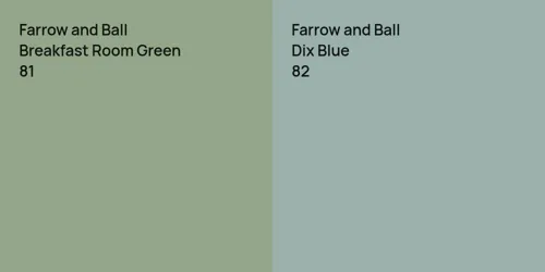 81 Breakfast Room Green vs 82 Dix Blue