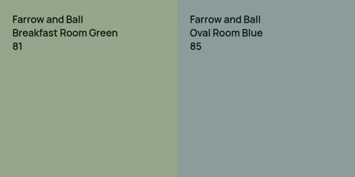 81 Breakfast Room Green vs 85 Oval Room Blue