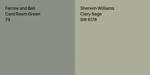 79 Card Room Green vs SW 6178 Clary Sage