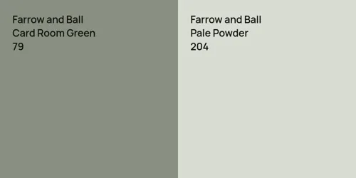 79 Card Room Green vs 204 Pale Powder