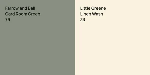 79 Card Room Green vs 33 Linen Wash