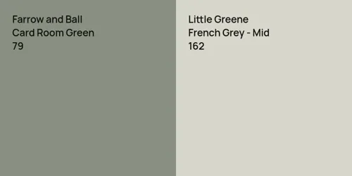 79 Card Room Green vs 162 French Grey - Mid