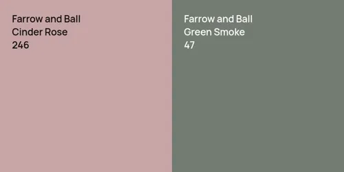 246 Cinder Rose vs 47 Green Smoke