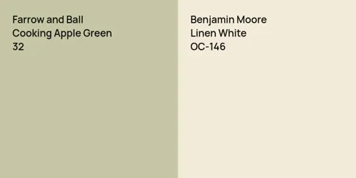 32 Cooking Apple Green vs OC-146 Linen White