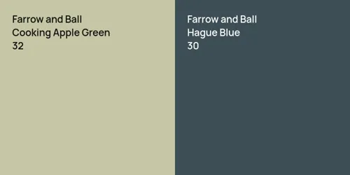 32 Cooking Apple Green vs 30 Hague Blue